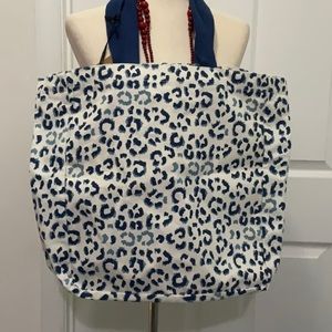 2/$30🔥Nicole Miller Cheetah Print Canvas  Reusable Bag